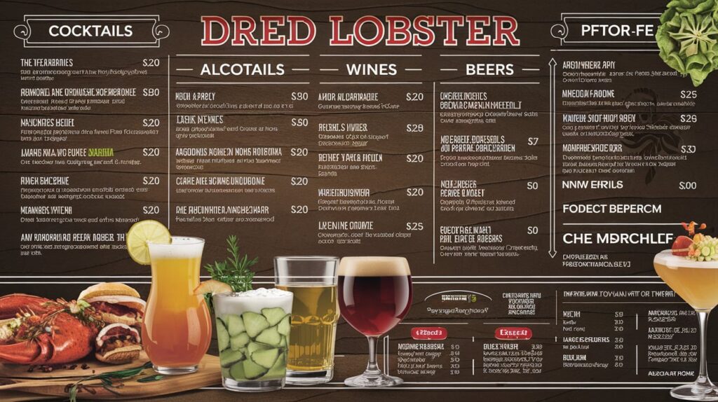 Red Lobster Alcohol Menu