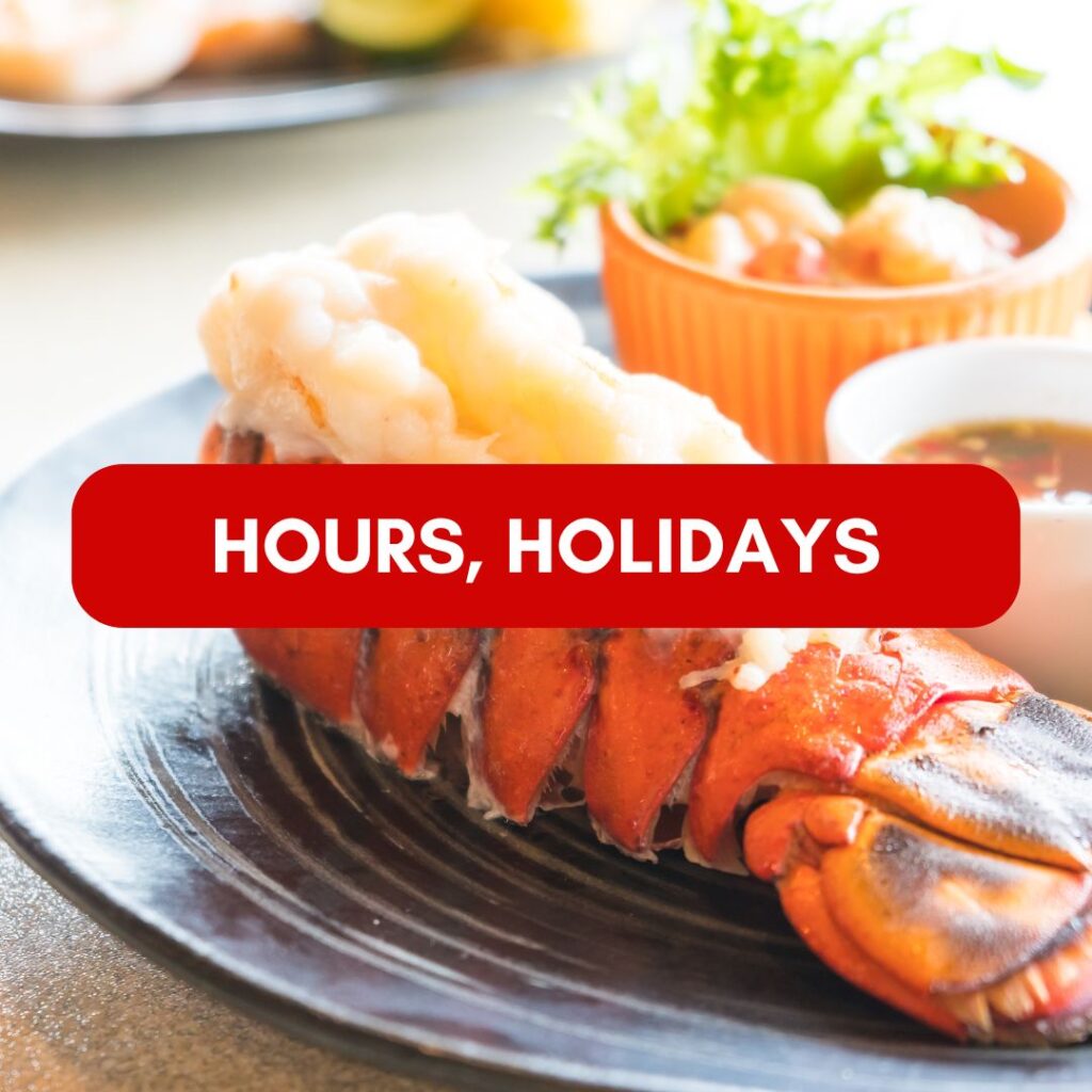 Red Lobster Hours, Holidays